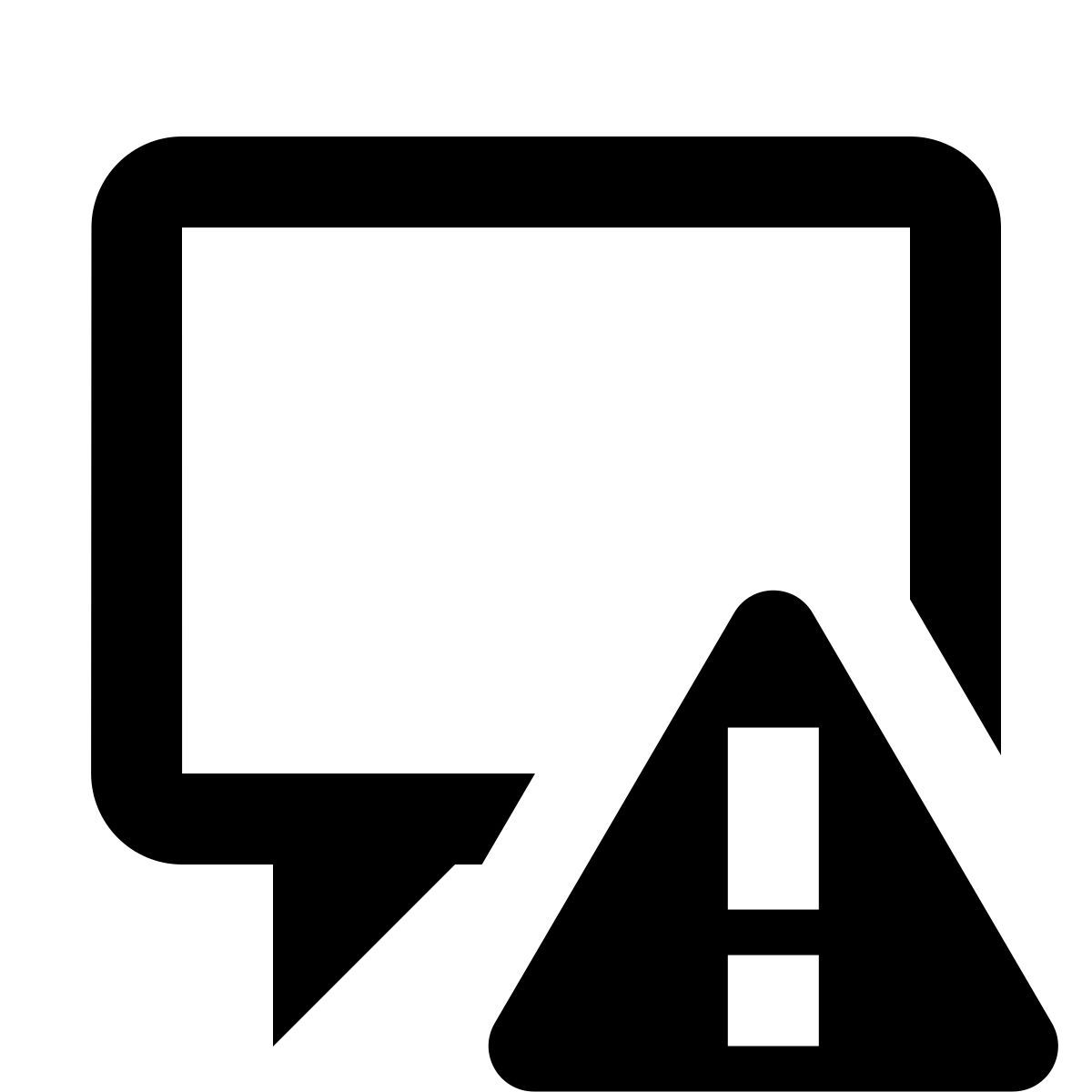 material outlined style mensaje de alta prioridad icon