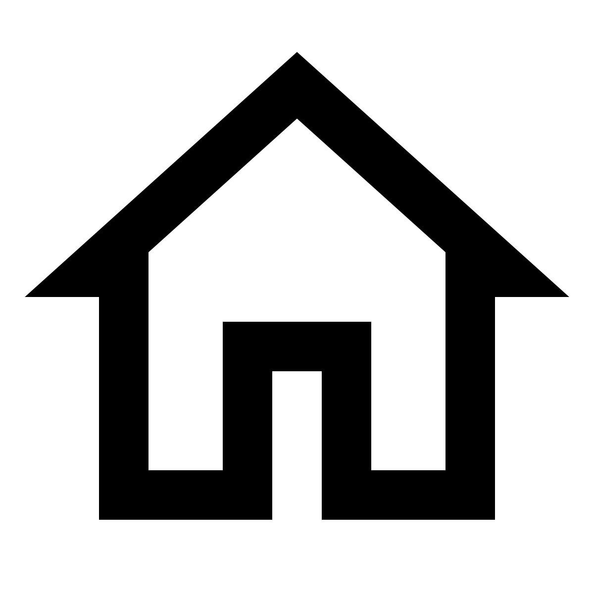 material outlined style home icon
