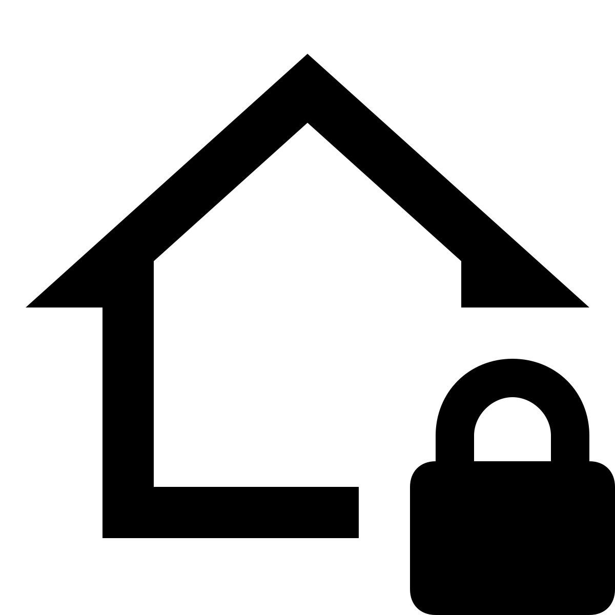 material outlined style segurança doméstica icon