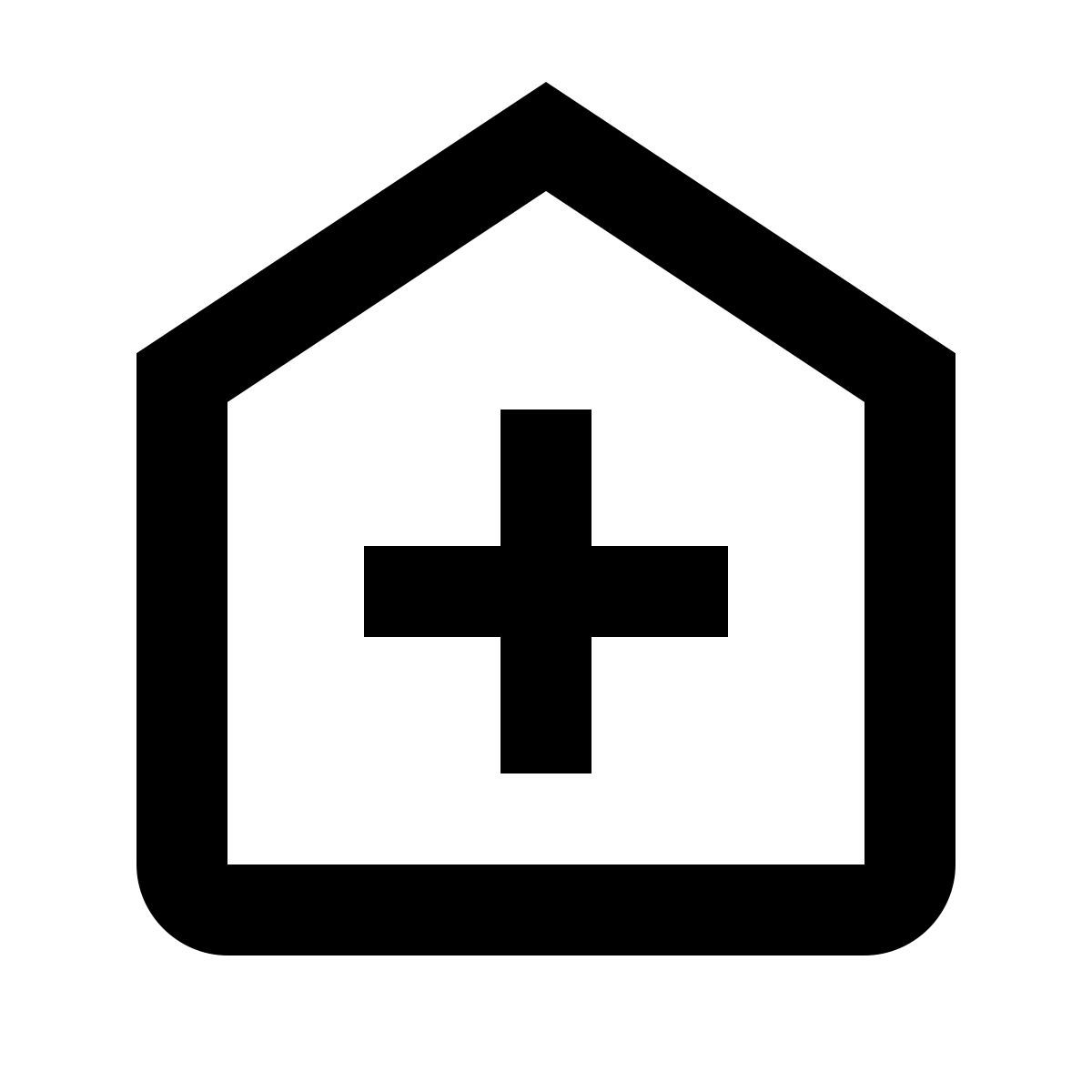 material outlined style hospital 3 icon