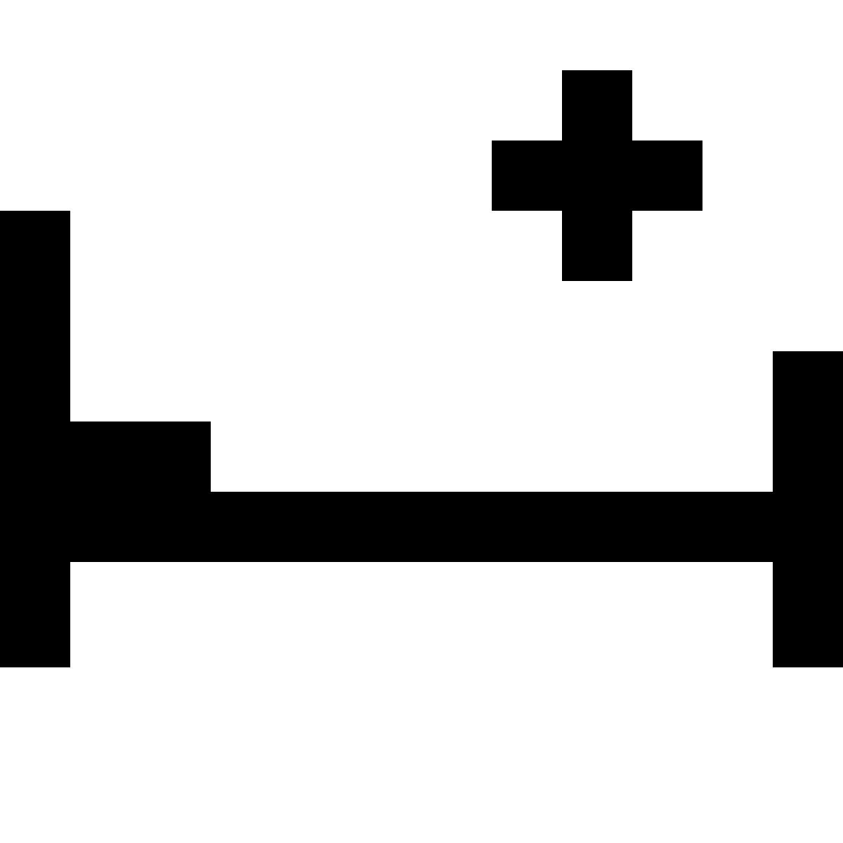 material outlined style hospital room icon