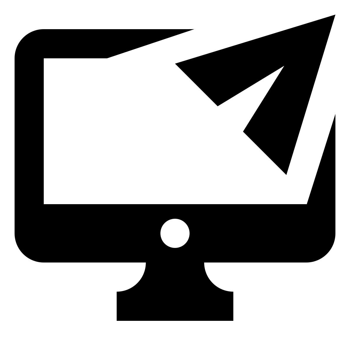 material outlined style imac mail icon