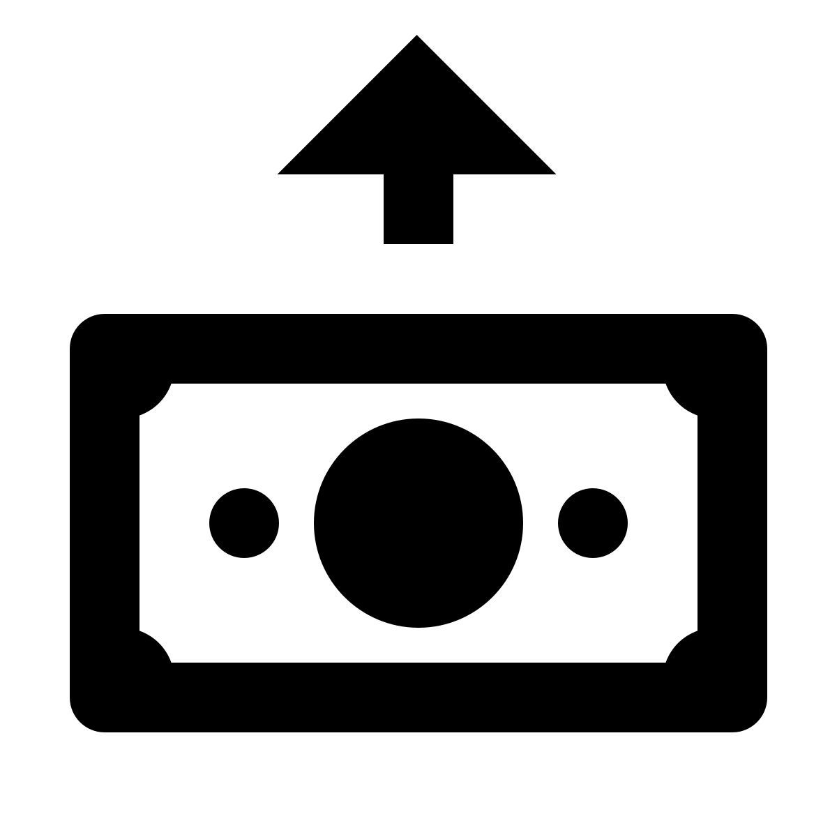 material outlined style initier le transfert d’argent icon