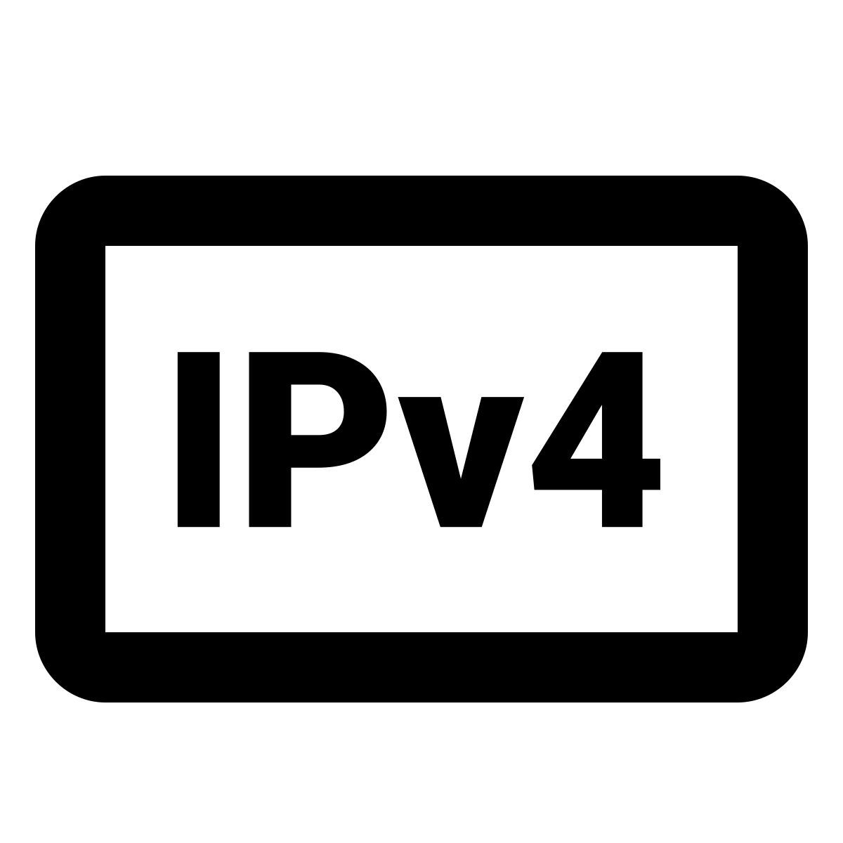 material outlined style ipv4 icon