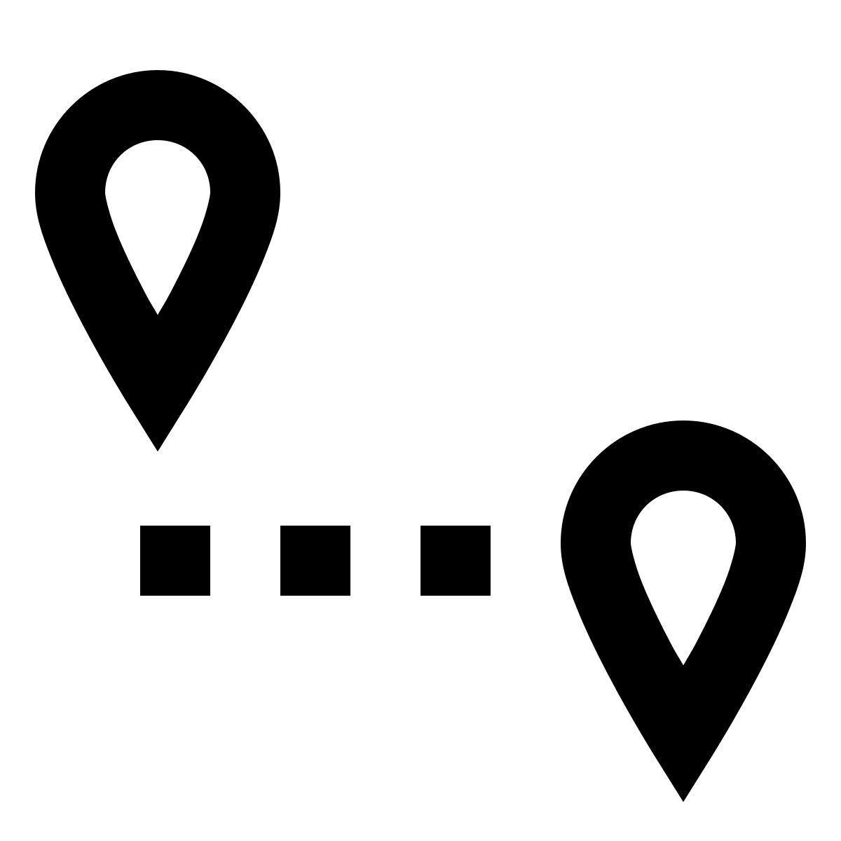 material outlined style itinerario icon