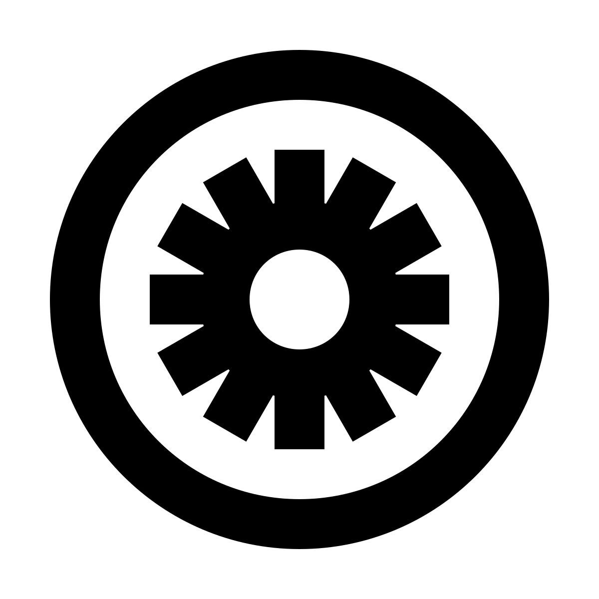 material outlined style jet engine icon