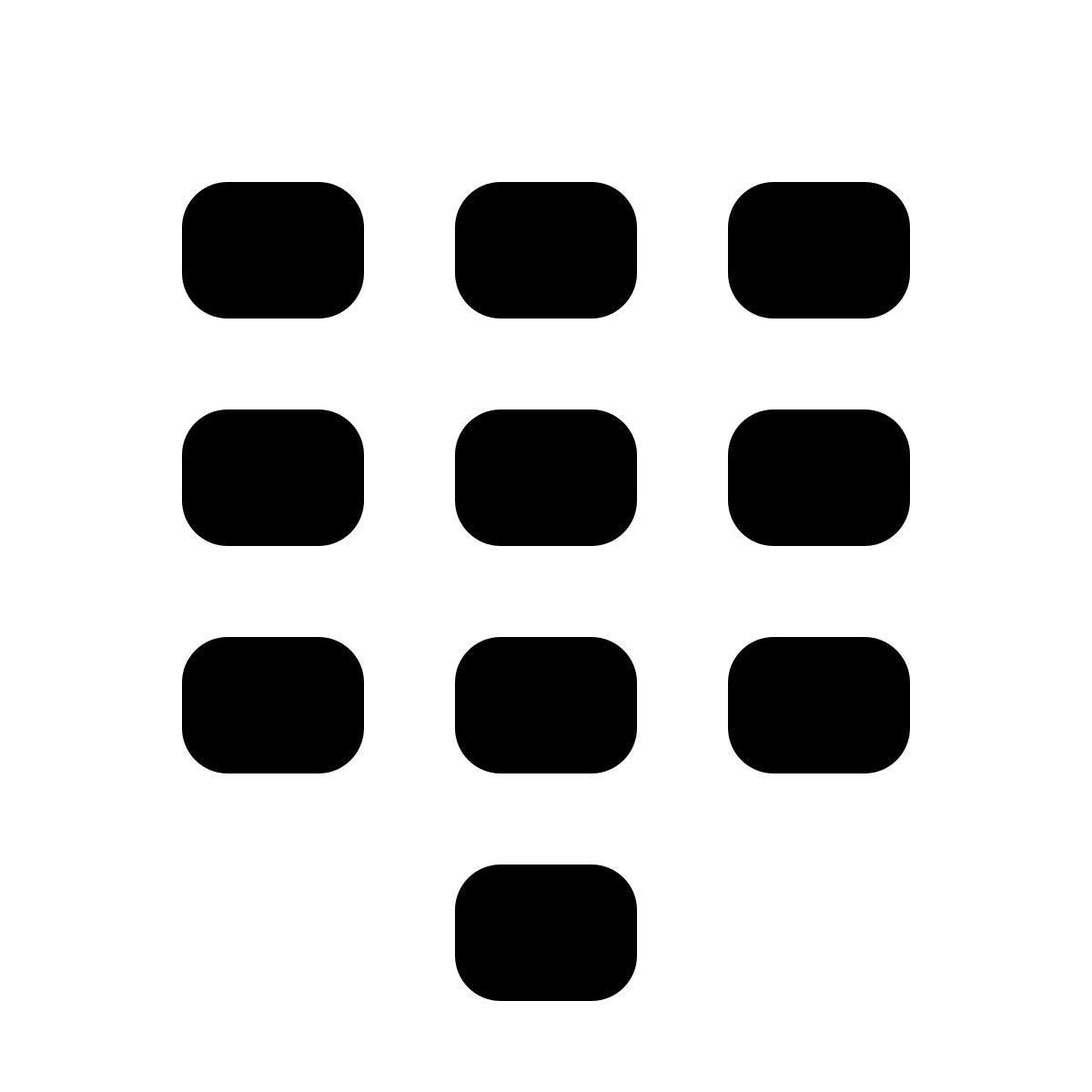 material outlined style pavé numérique icon