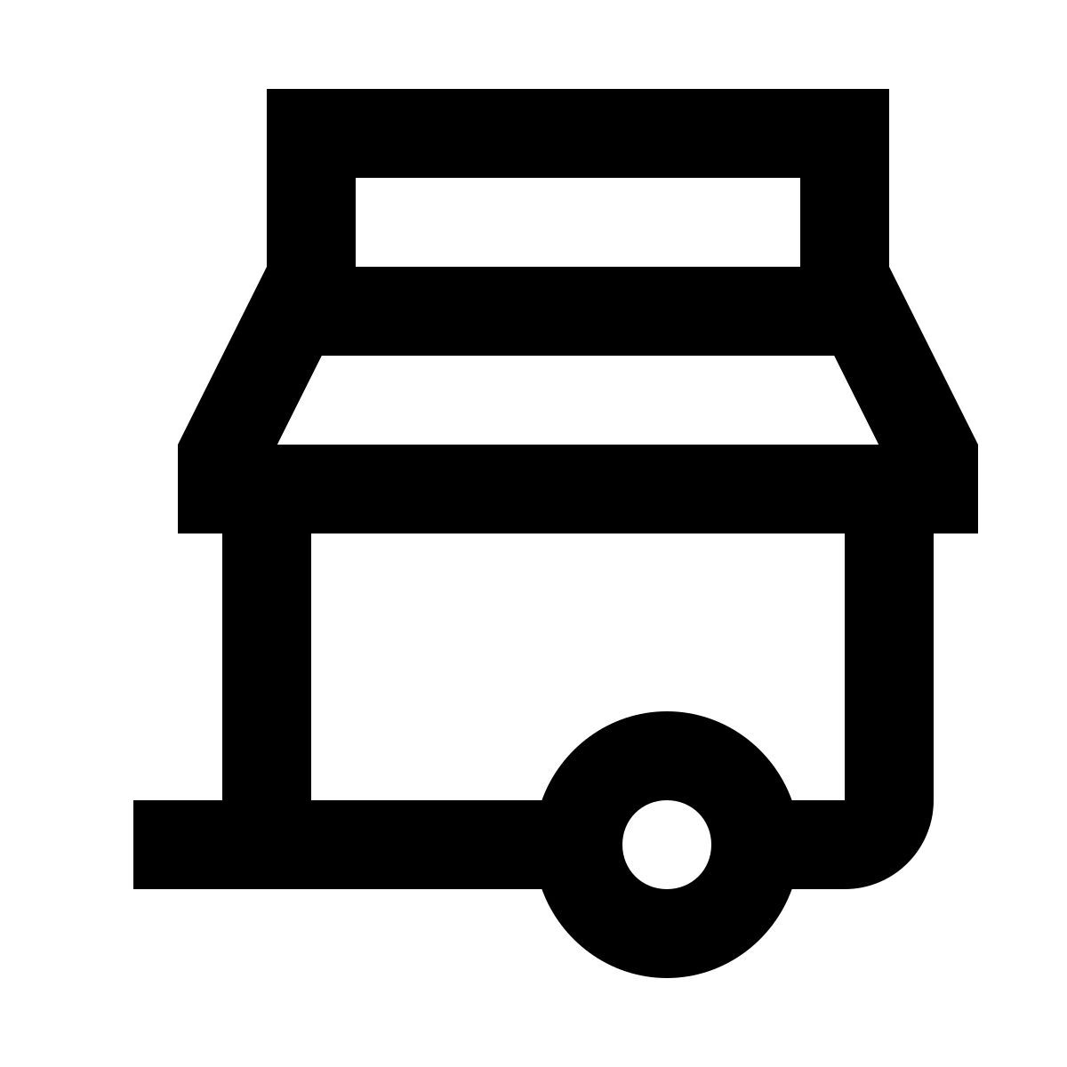 material outlined style verkäufer icon