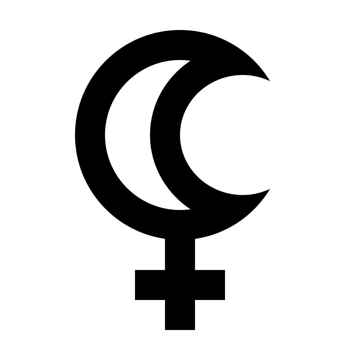 material outlined style lilith symbol icon