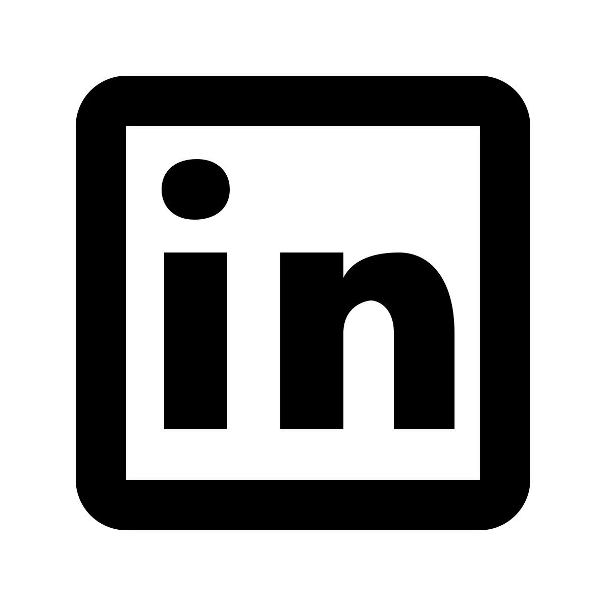 material outlined style 링크드 인 icon