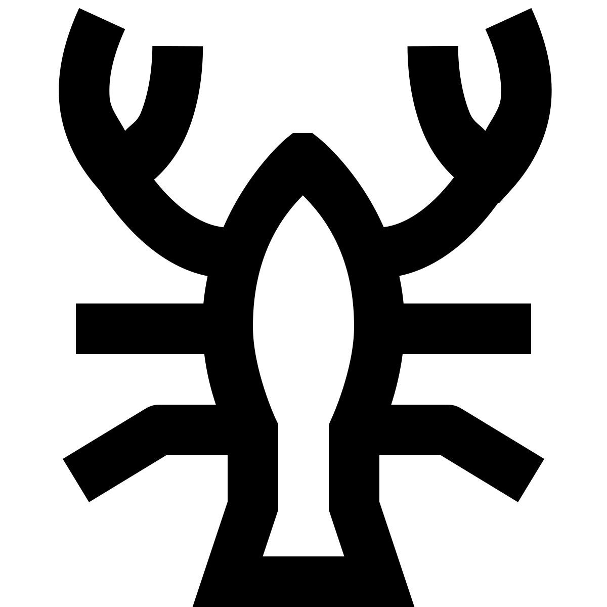 material outlined style langosta icon