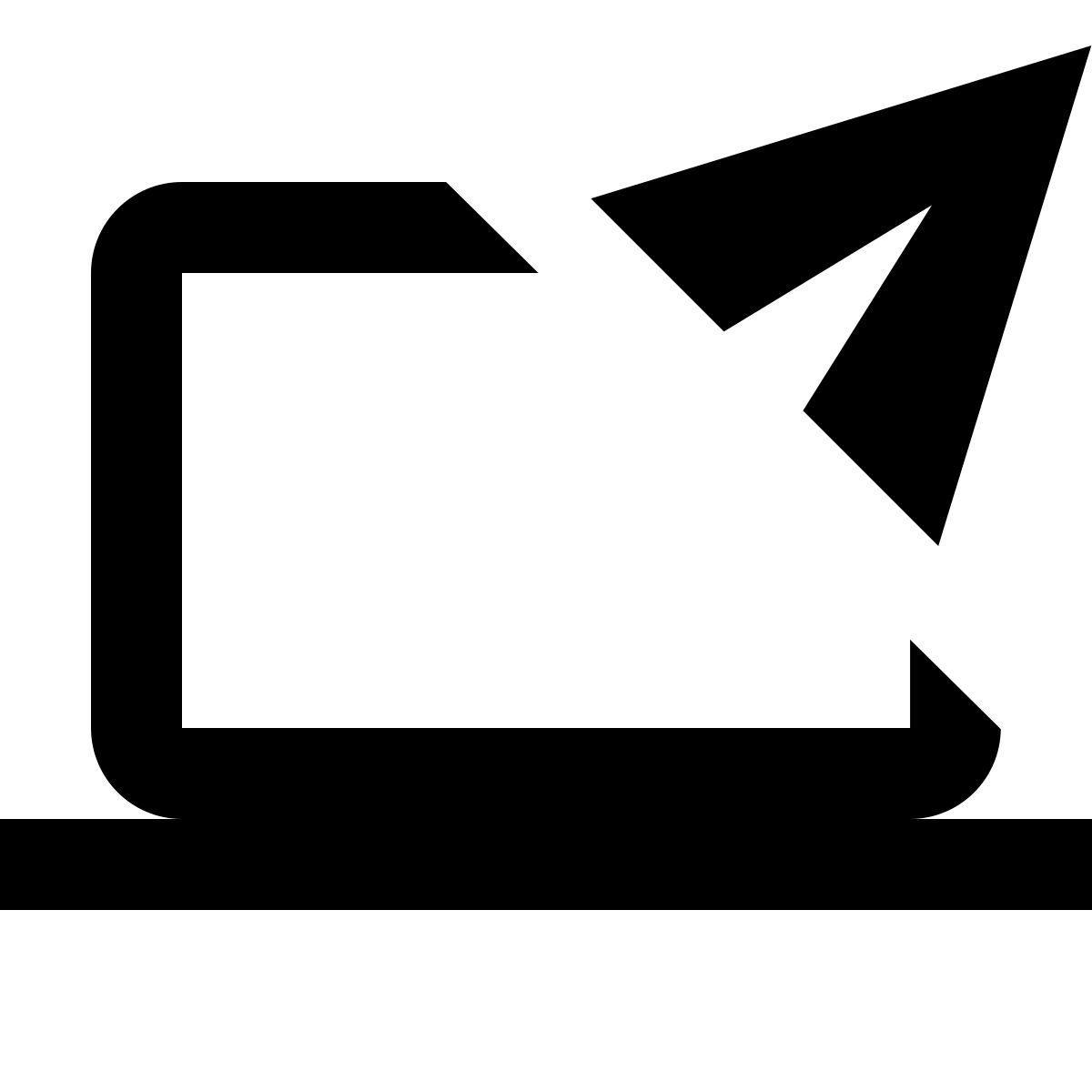 material outlined style macbook mail icon