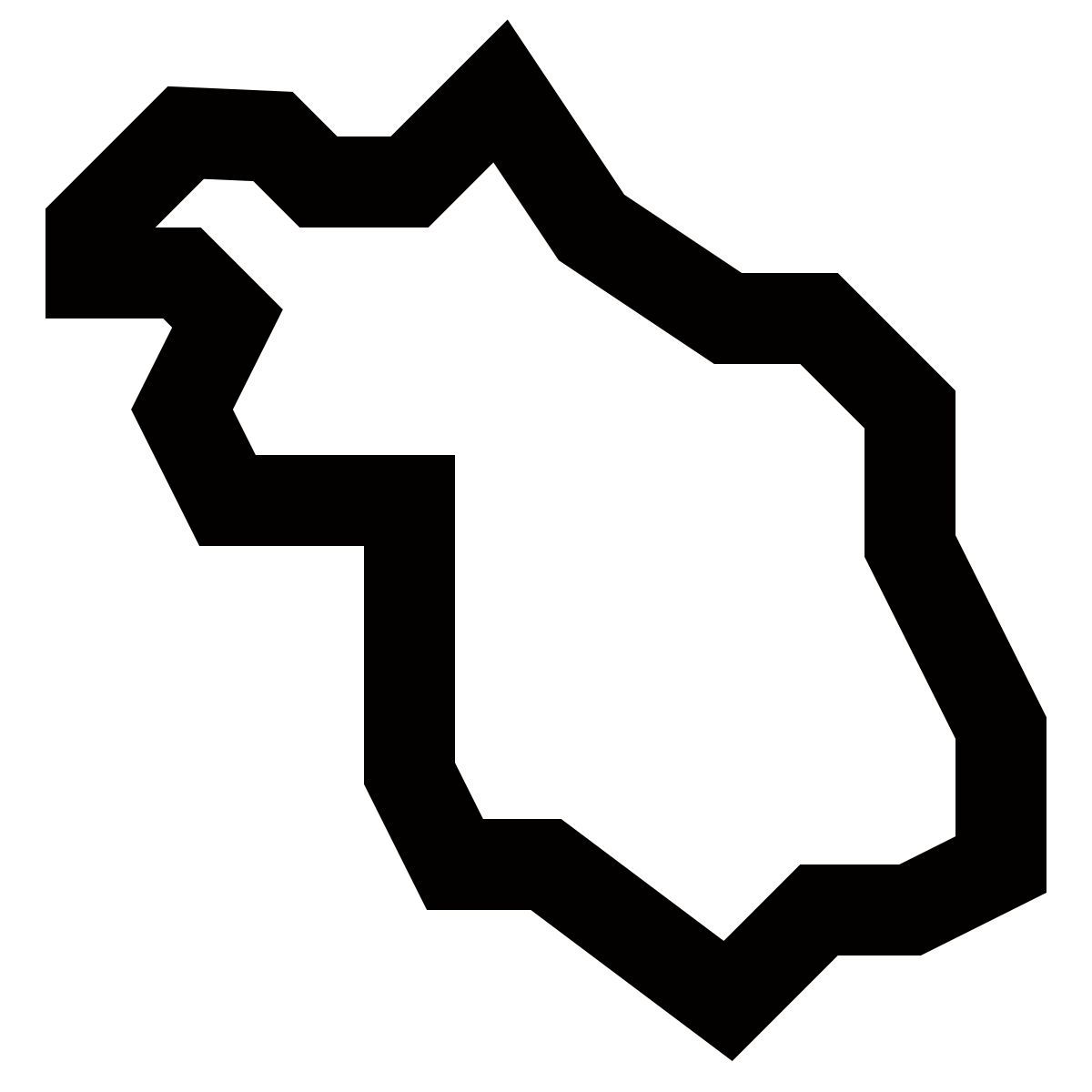 material outlined style marche icon