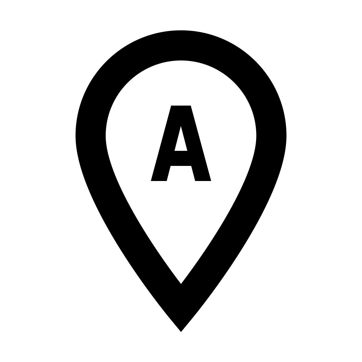 material outlined style 마커 a icon