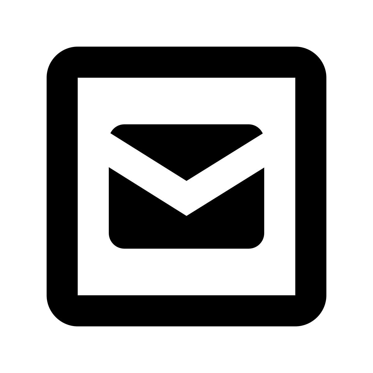 material outlined style mensaje en cuadrado icon