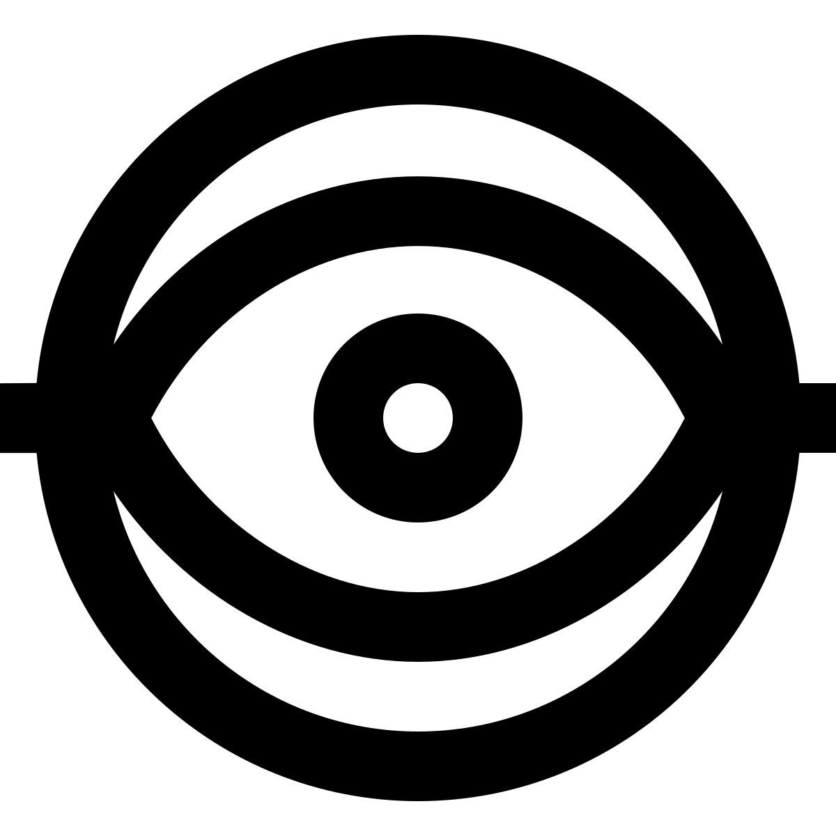 material outlined style millenium eye icon