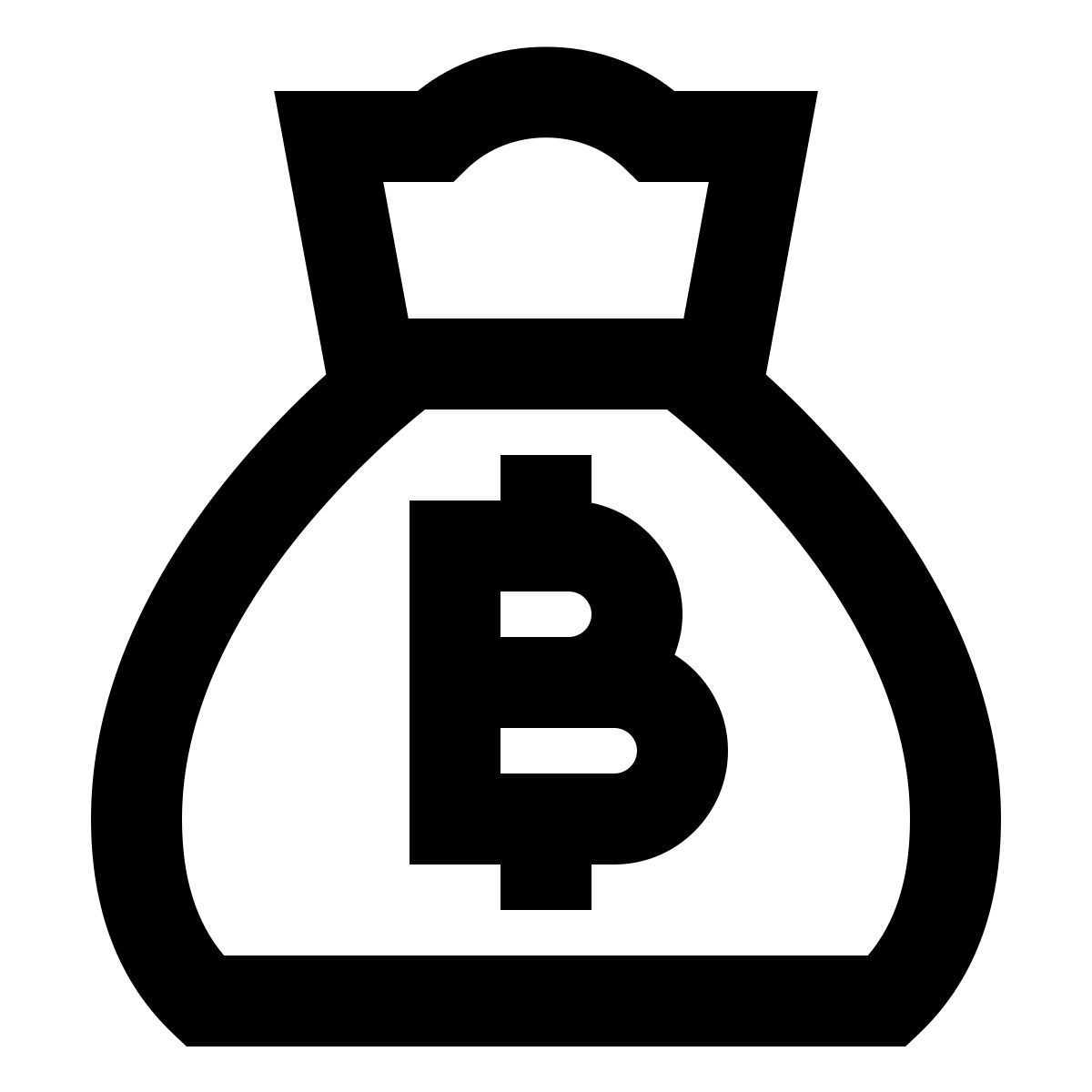 material outlined style geldbeutel bitcoin icon