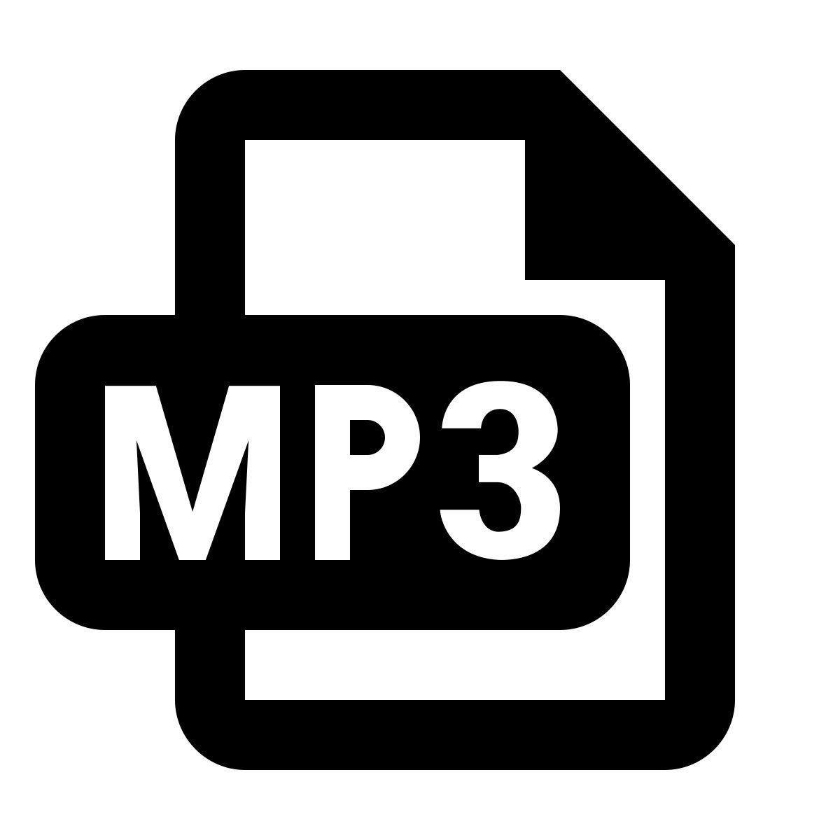 material outlined style mp3 icon