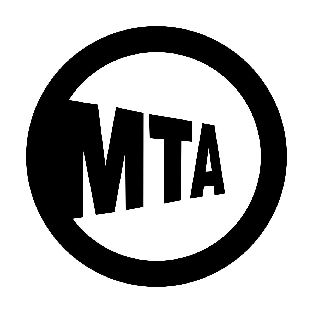 material outlined style metropolitan transportation authority icon