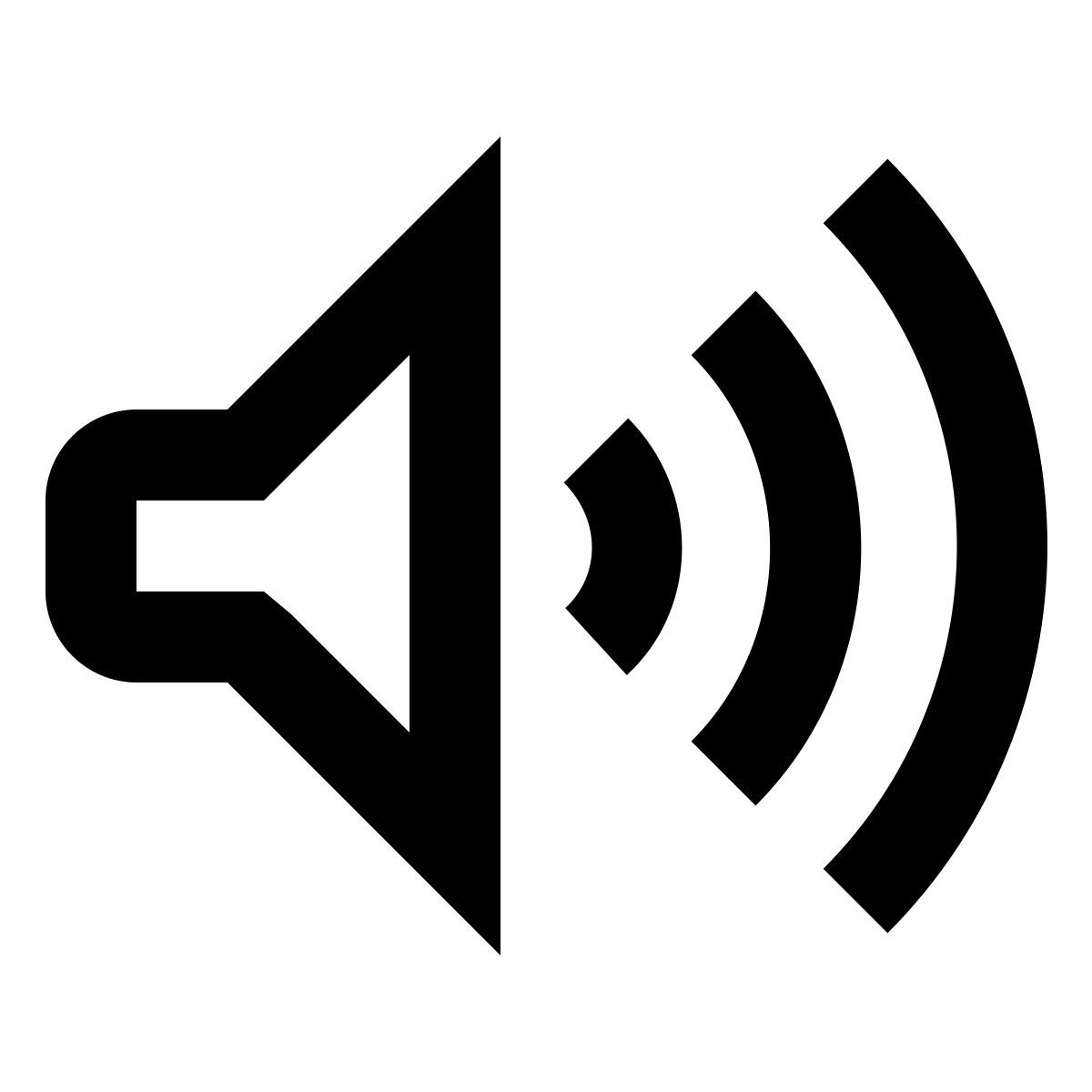 material outlined style 소리가 나지 icon