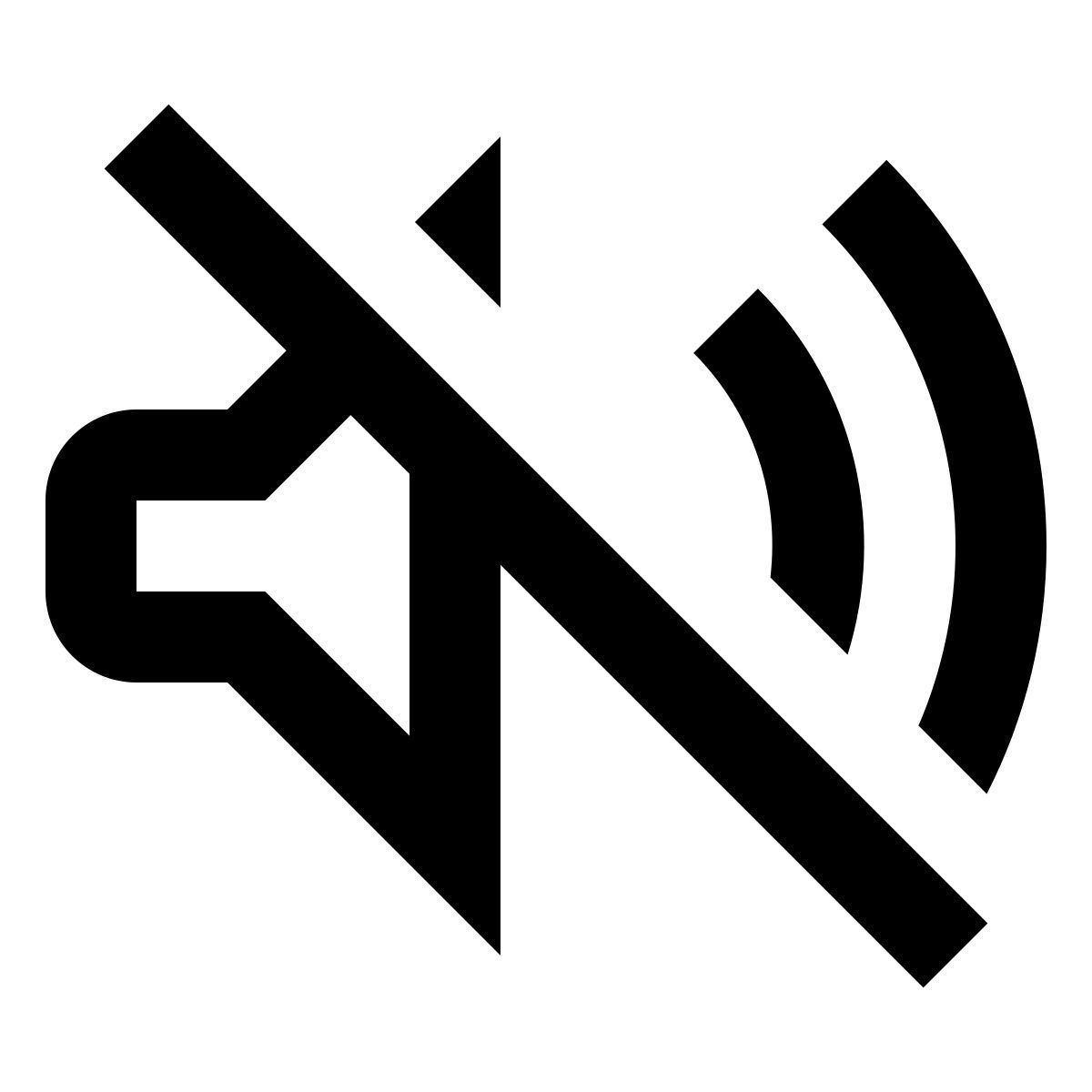 material outlined style 소리가 나지 icon