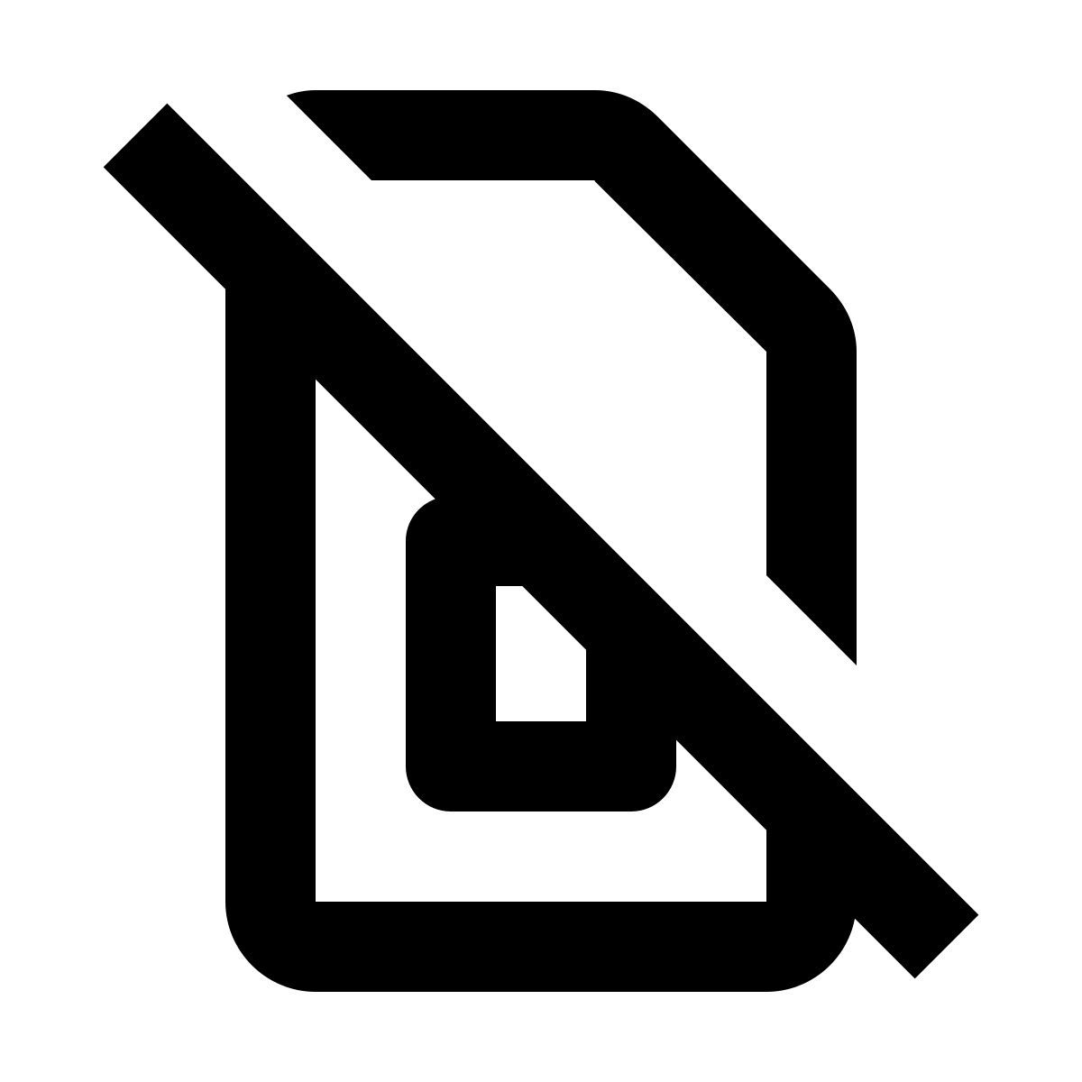 material outlined style sim 카드 없음 icon