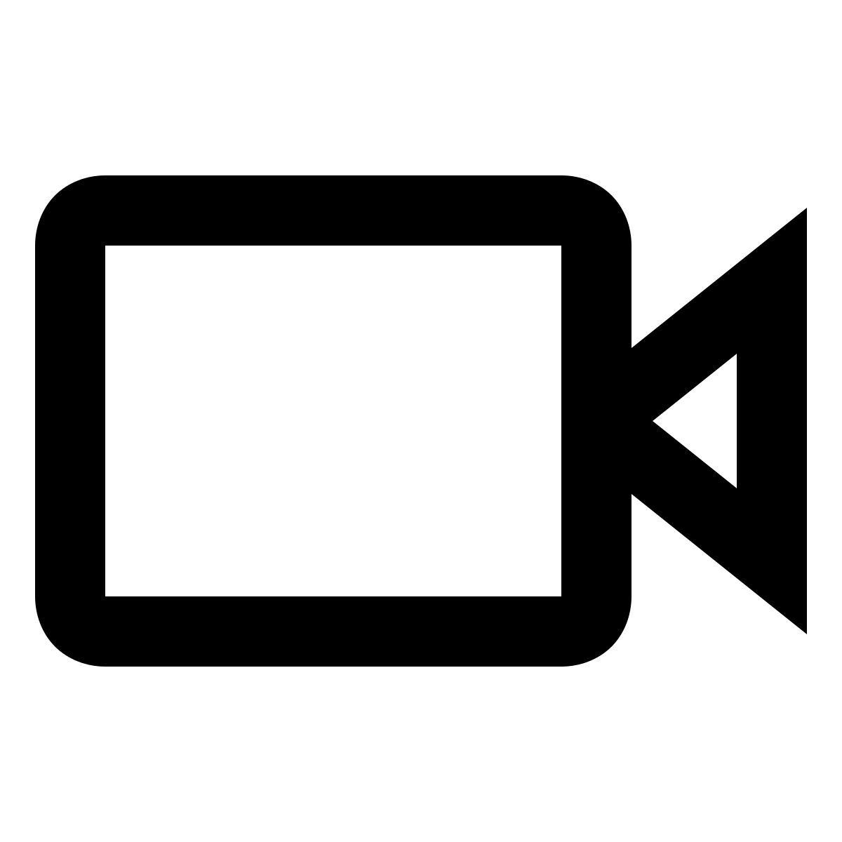 material outlined style no video icon
