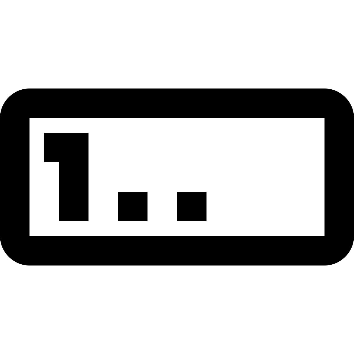 material outlined style zahlen eingabeformular icon