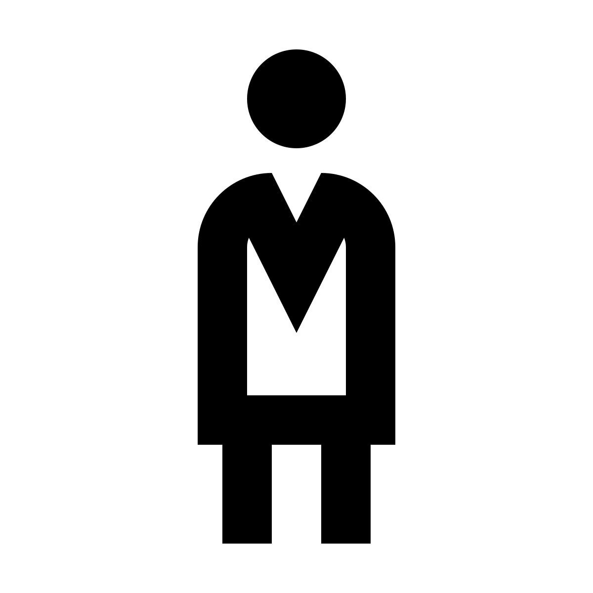 material outlined style 办公室工作人员穿西装的女性 icon