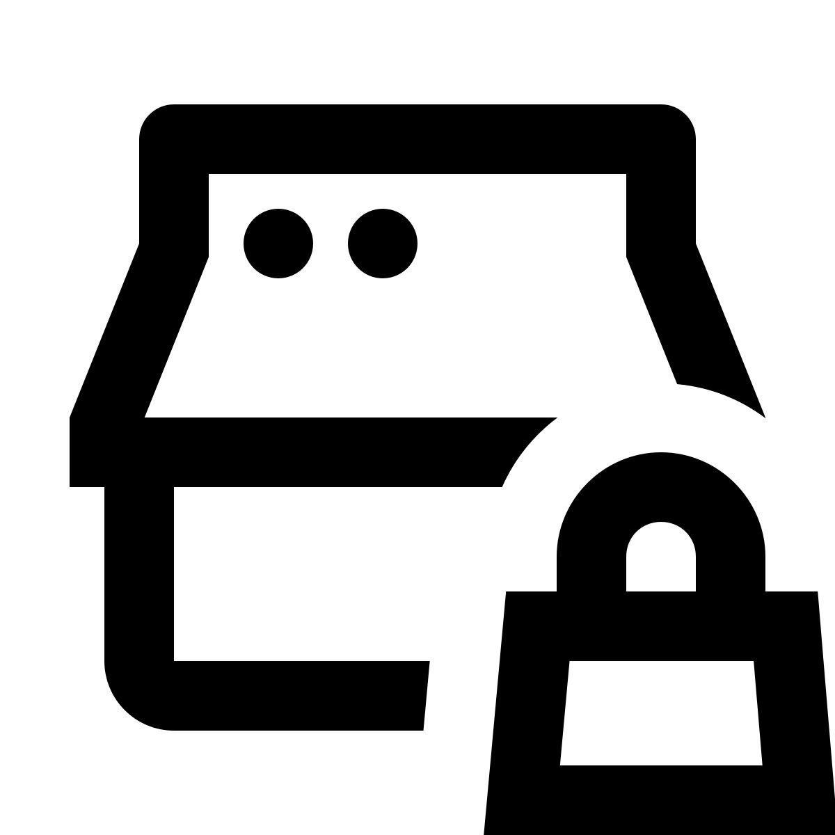 material outlined style online shop shopping bag icon