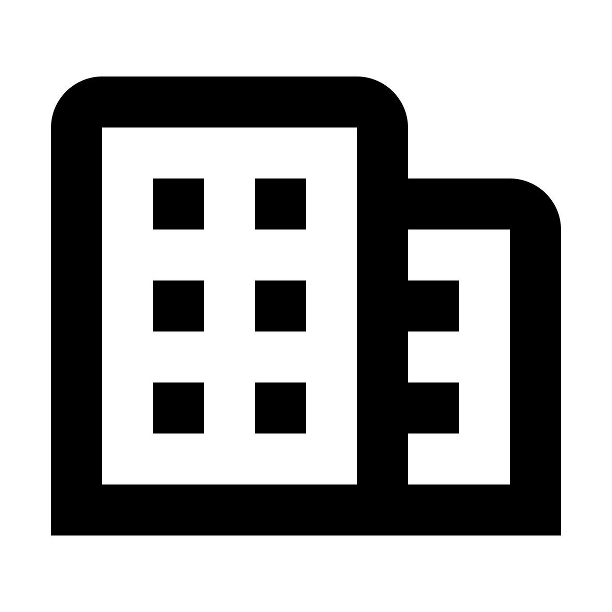 material outlined style organization icon