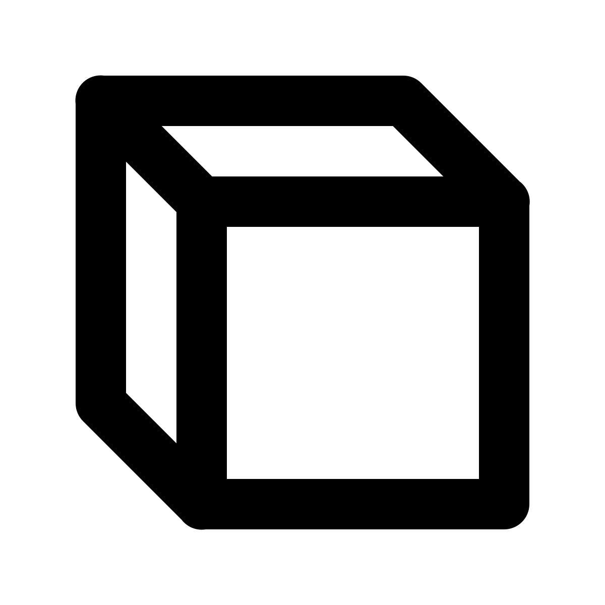 material outlined style cubo icon