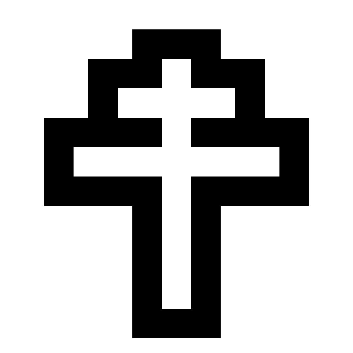 material outlined style 가부장적 십자가 icon