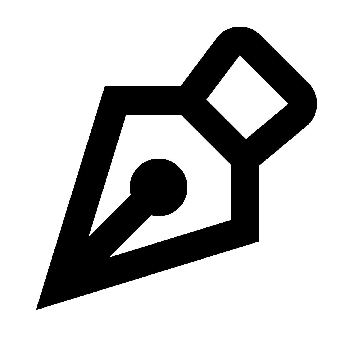 material outlined style stift icon