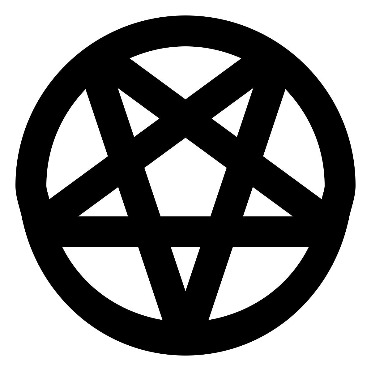 material outlined style pentagrama diablo icon