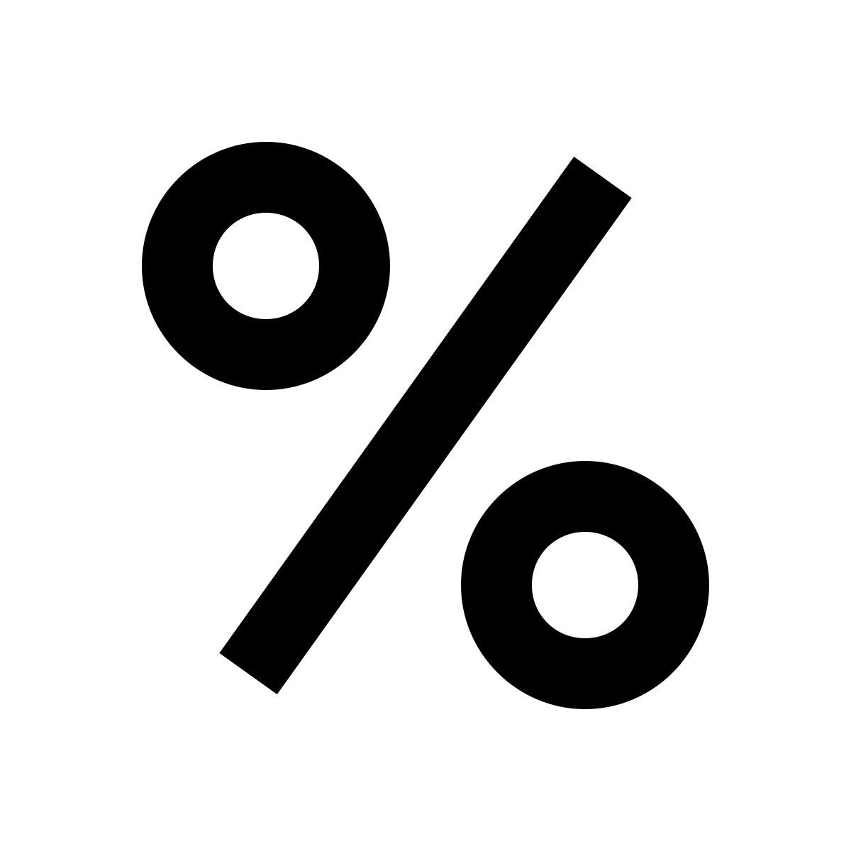 material outlined style porcentaje icon