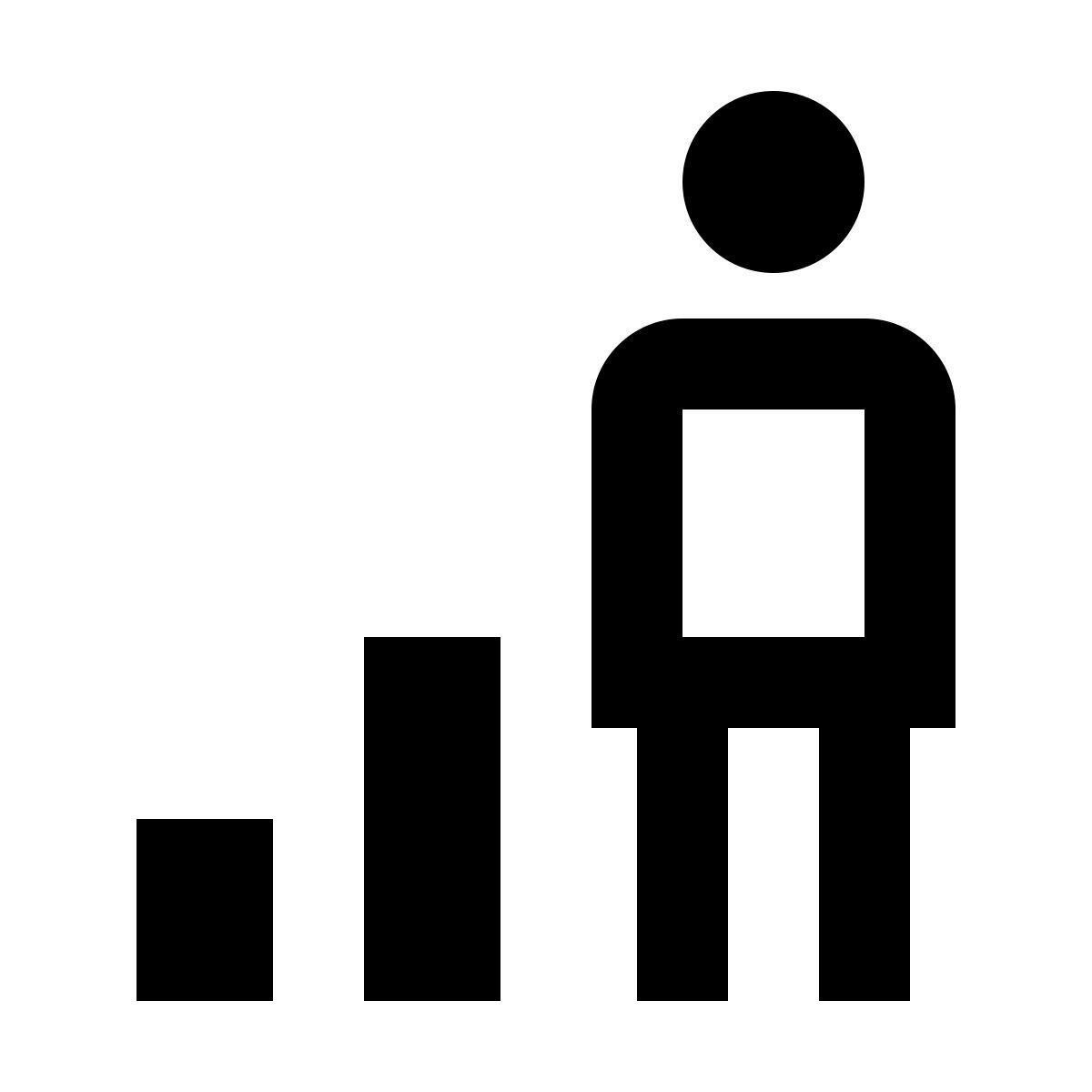 material outlined style 人的成长 icon