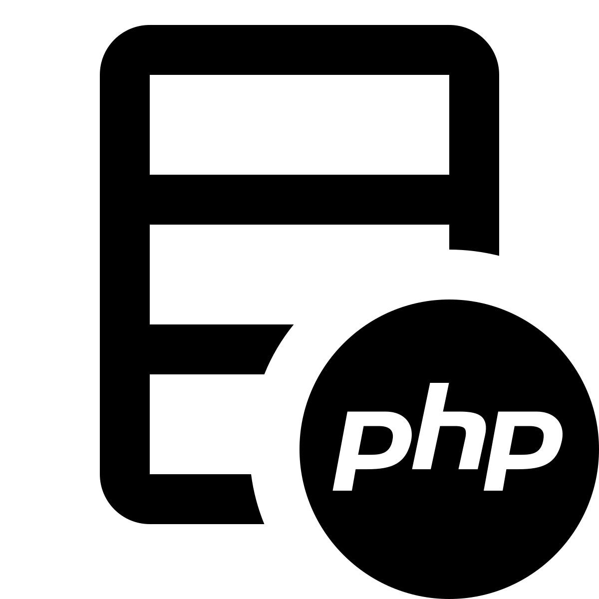 material outlined style servidor php icon