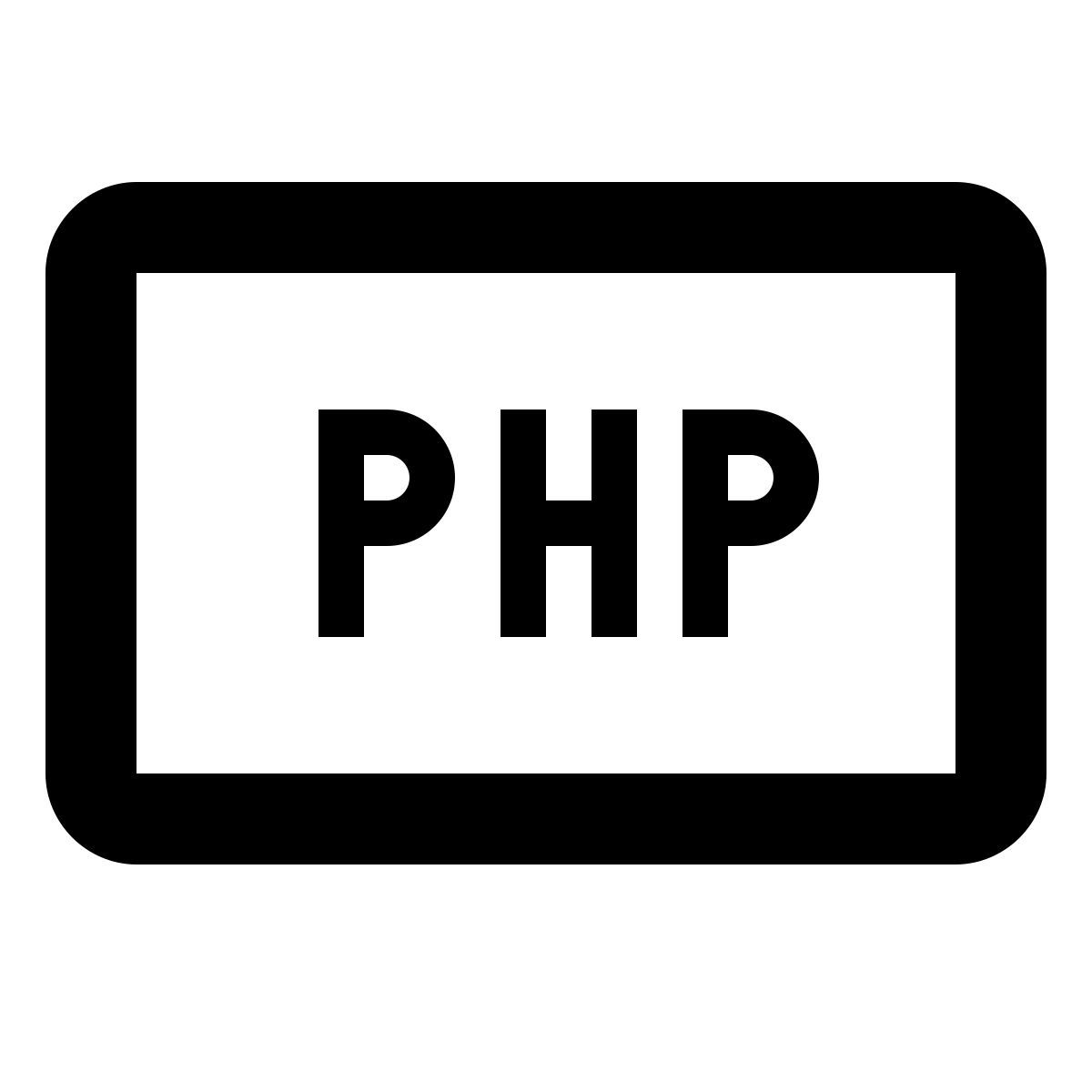 material outlined style php icon