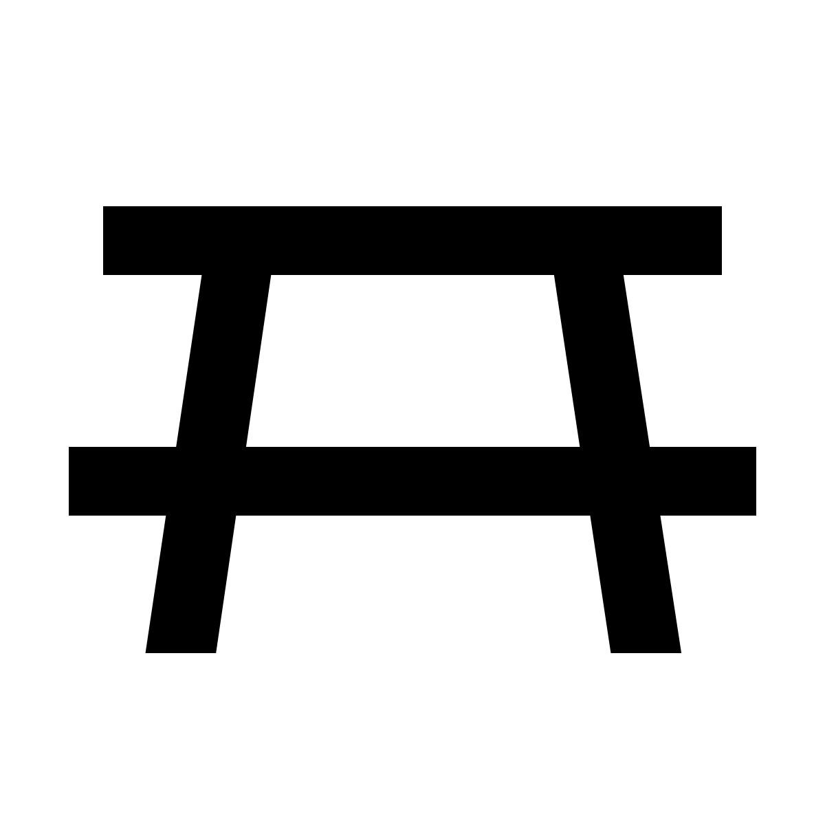 material outlined style mesa de picnic icon