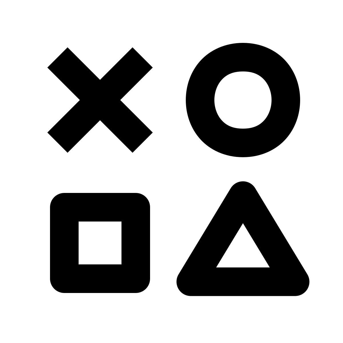 material outlined style playstation tasten icon