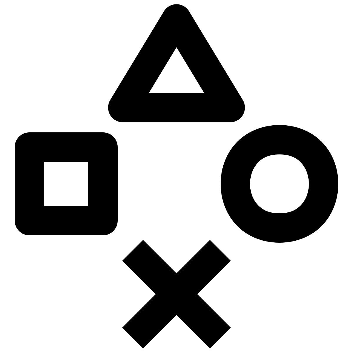 material outlined style playstation tasten icon