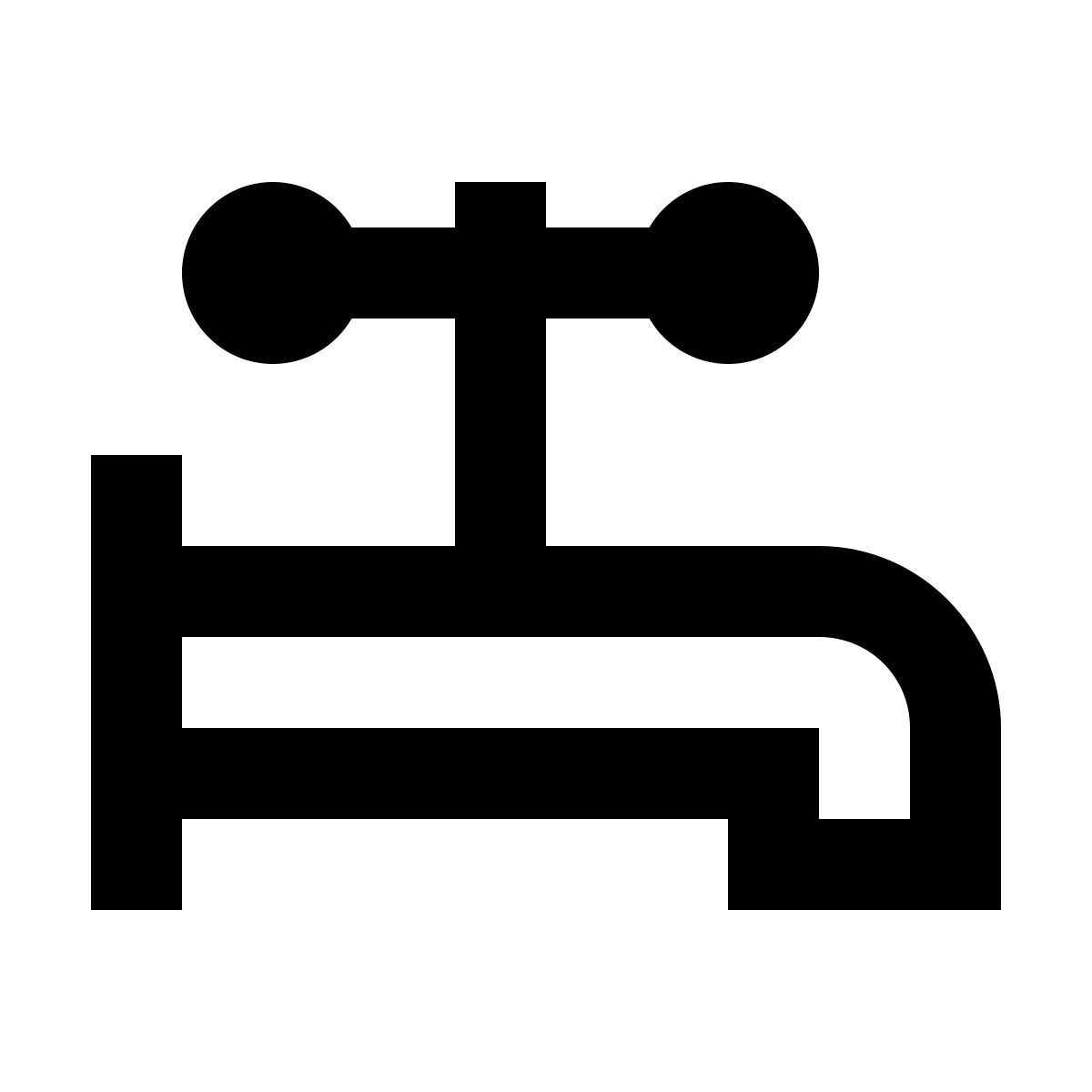 material outlined style plomería icon