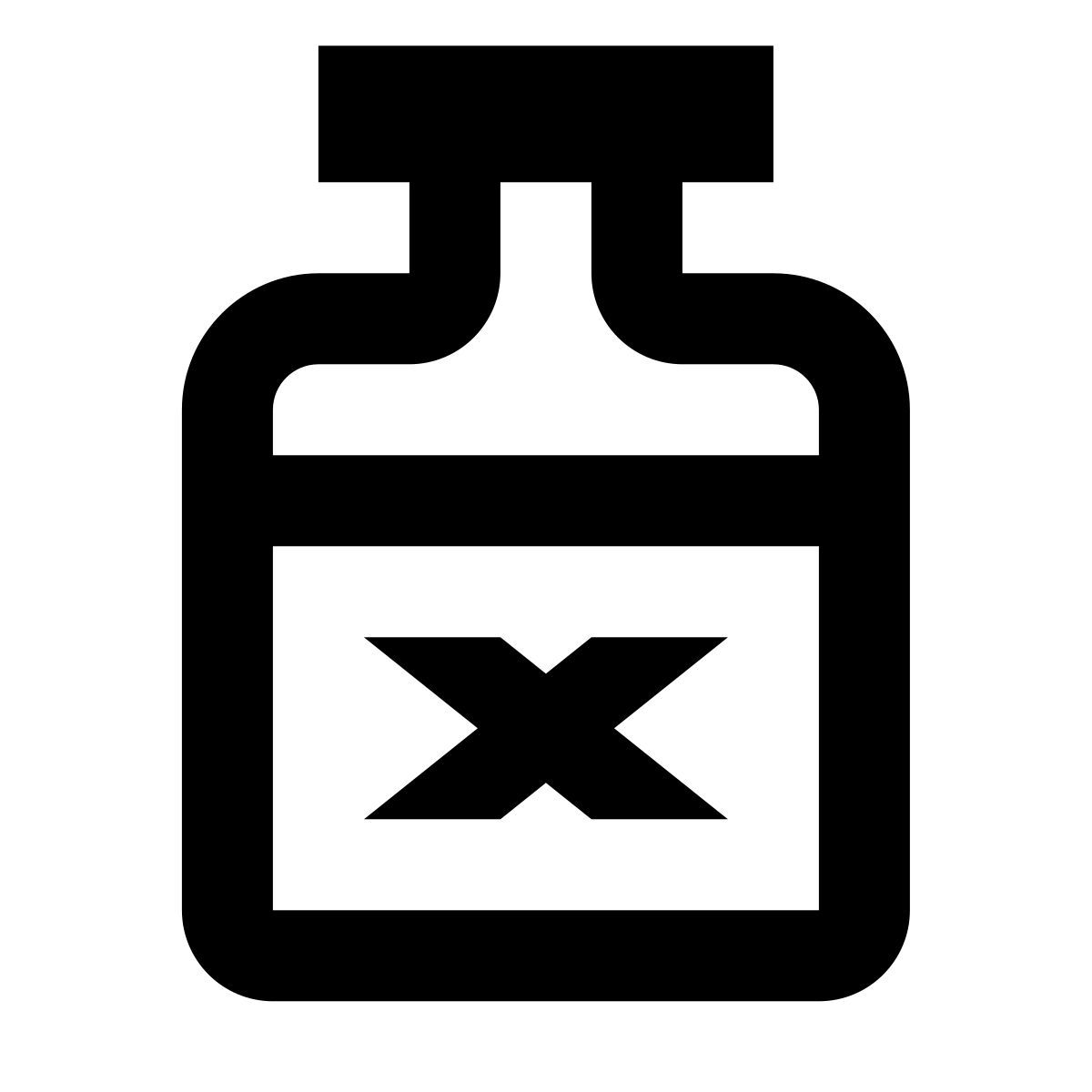 material outlined style poison bottle icon