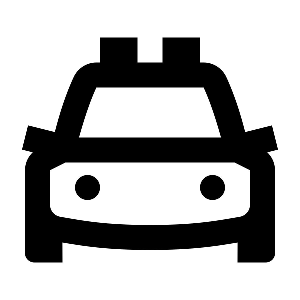 material outlined style police car icon
