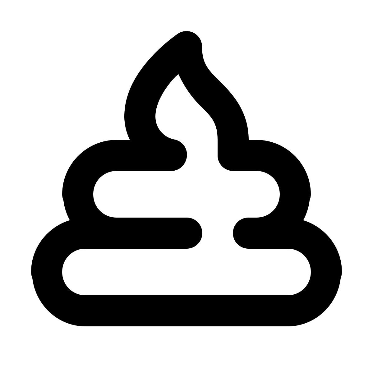 material outlined style 便便 icon