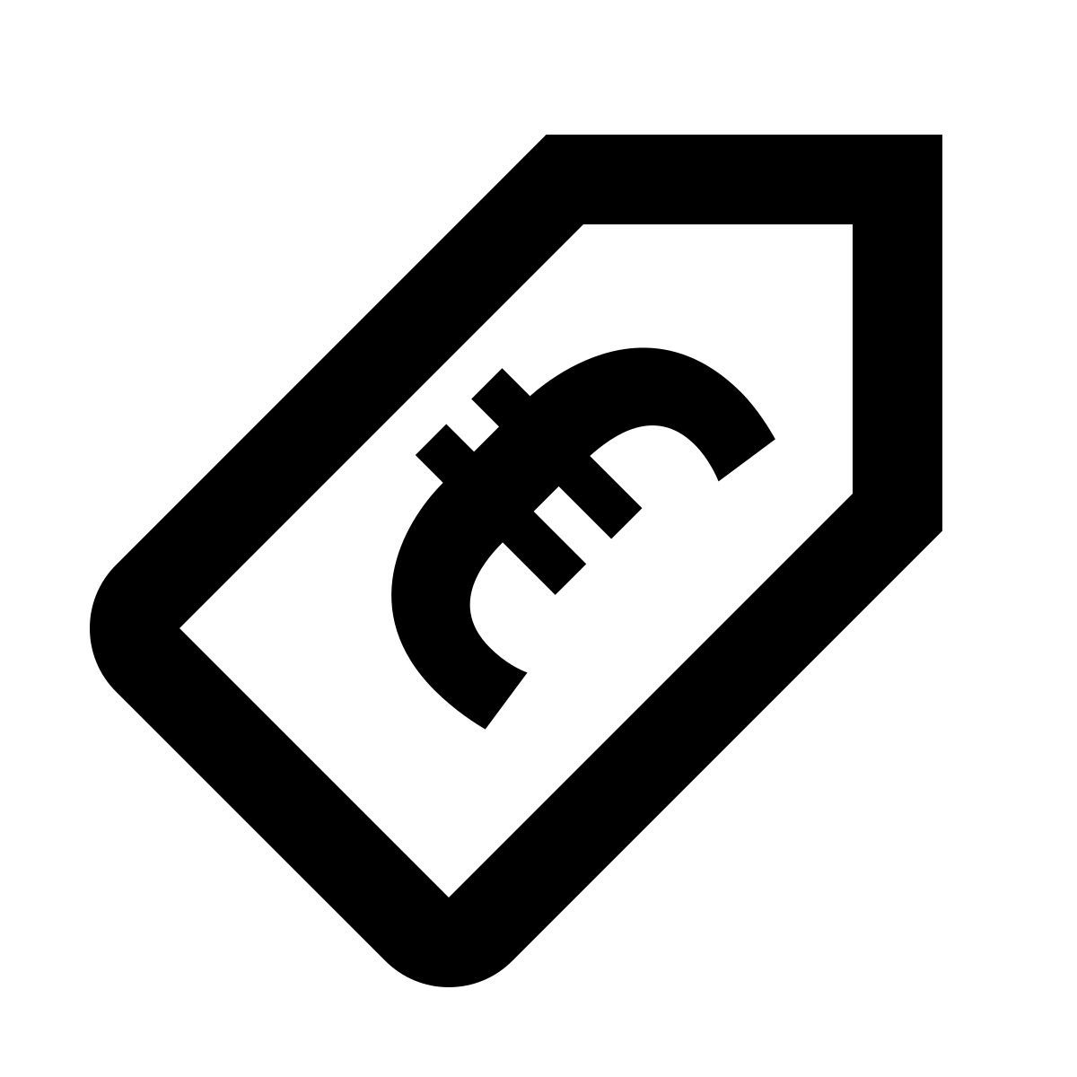 material outlined style euro icon