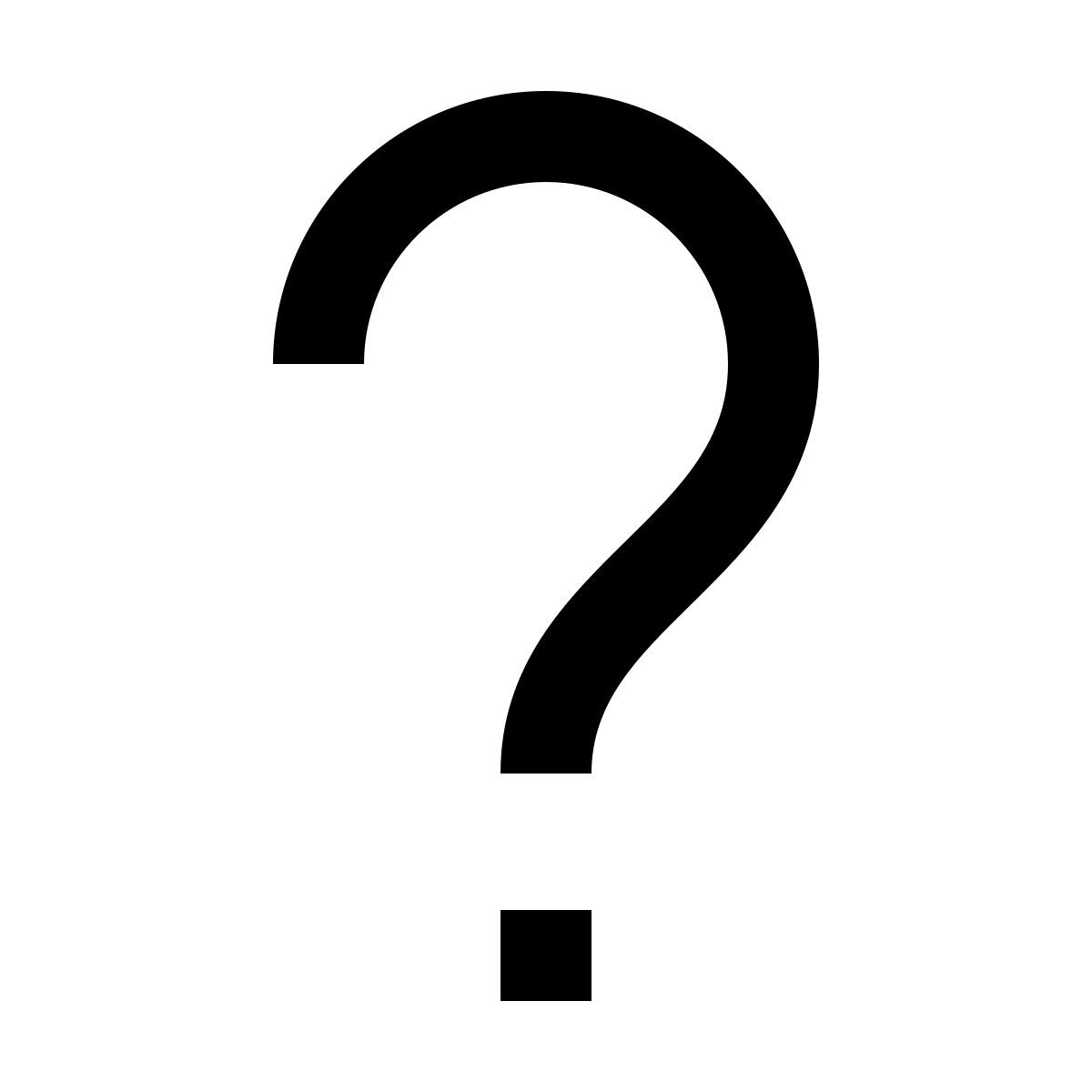 material outlined style signo de interrogación icon