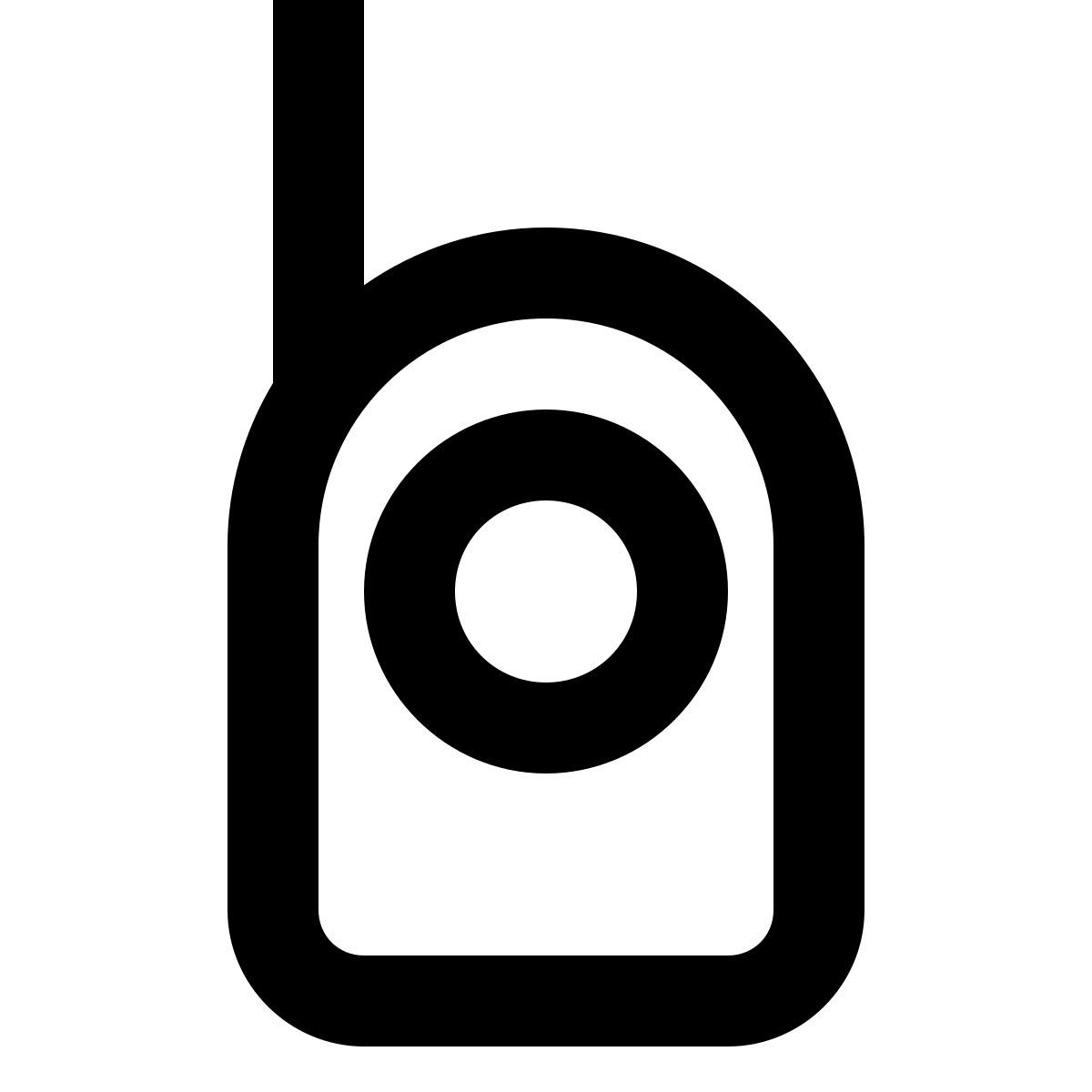 material outlined style radio nanny icon