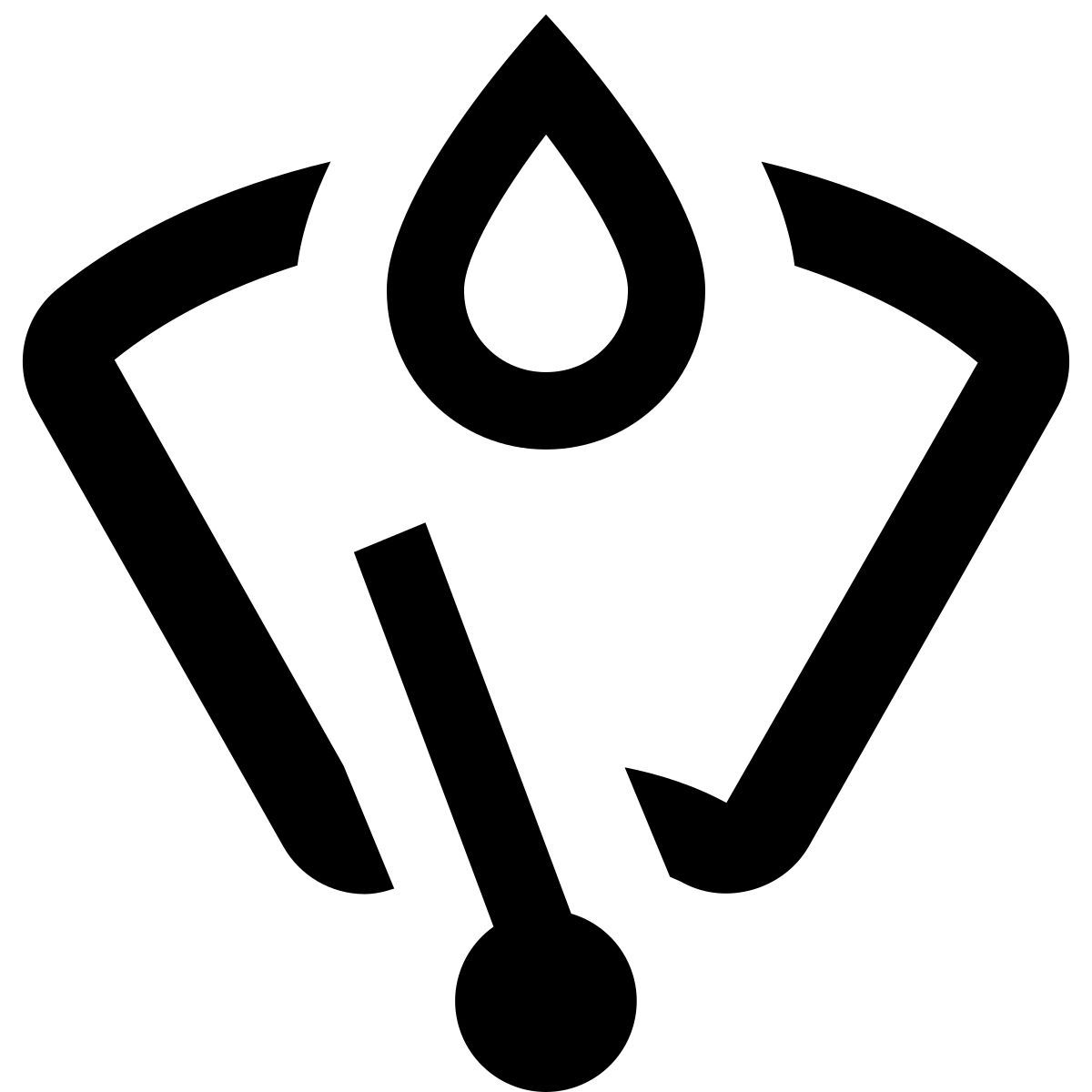 material outlined style sensor de lluvia icon